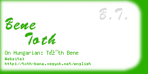 bene toth business card